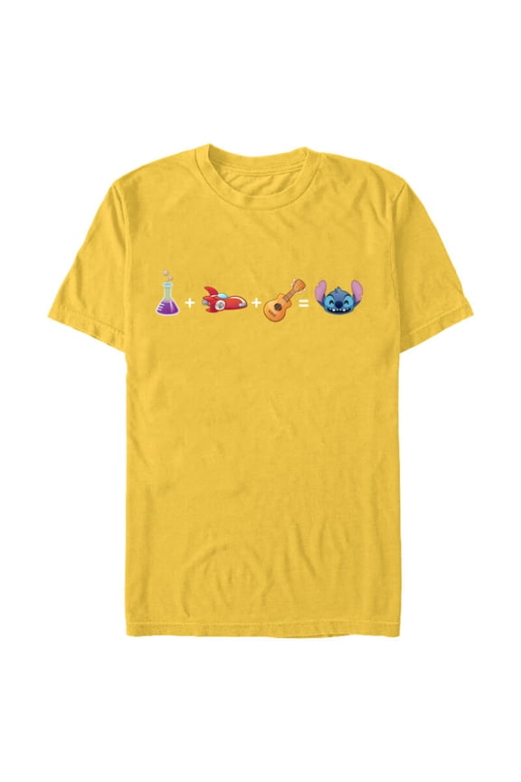 Lilo & Stitch Emoji Code Formula - Short Sleeve Blended T-Shirt for Adults - Customized-Yellow