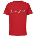 thumbnail image 1 of Disney Lilo & Stitch Emoji Code Formula - Short Sleeve Cotton T-Shirt for Adults - Customized-Red, 1 of 5