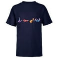 thumbnail image 1 of Disney Lilo & Stitch Emoji Code Formula - Short Sleeve T-Shirt for Kids - Customized-Navy, 1 of 5