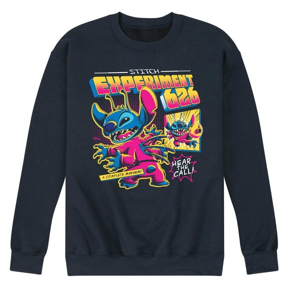 Disney - Lilo & Stitch - Experiment 626 Cover - Men's Crew Neck Fleece Pullover