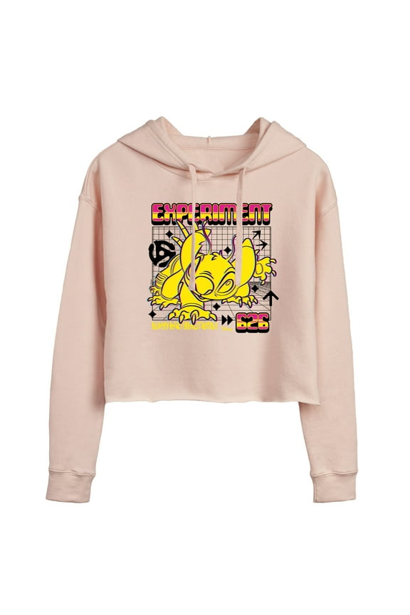 - Lilo & Stitch - Experiment 626 - Juniors Cropped Pullover Hoodie
