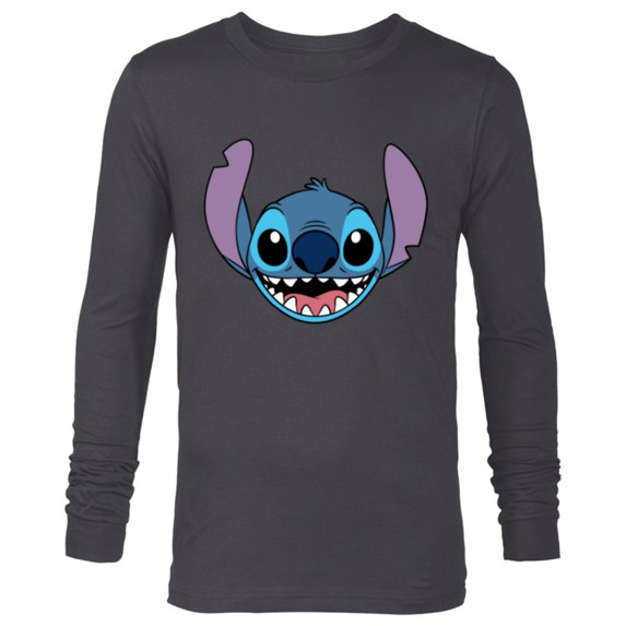 Disney Lilo & Stitch Experiment 626 Smiling Big Face Costume - Long Sleeve T-Shirt for Men - Customized-Charcoal Heather