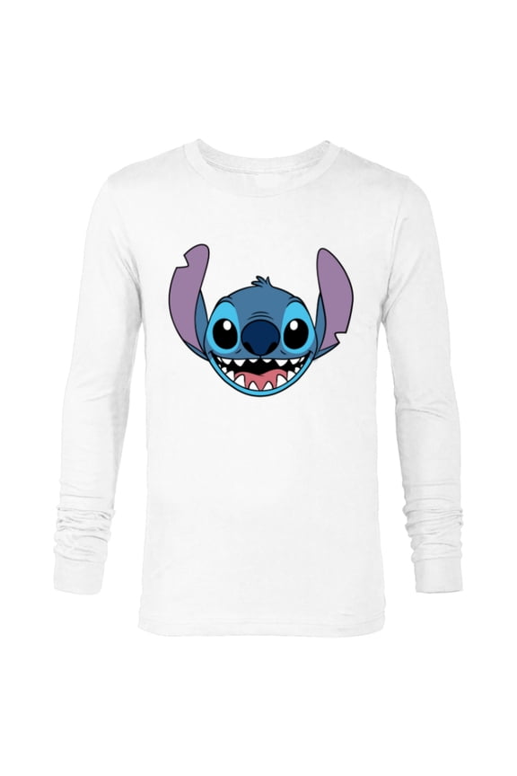 Lilo & Stitch Experiment 626 Smiling Big Face Costume - Long Sleeve T-Shirt for Men - Customized-White