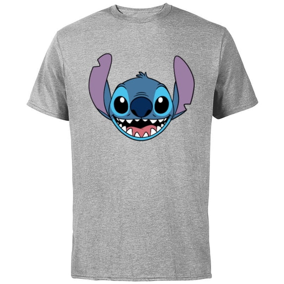 Disney Lilo & Stitch Experiment 626 Smiling Big Face Costume - Short Sleeve Cotton T-Shirt for Adults - Customized-Athletic Heather