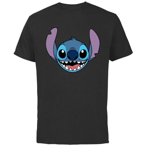 Disney Lilo & Stitch Experiment 626 Smiling Big Face Costume - Short Sleeve Cotton T-Shirt for Adults - Customized-Black