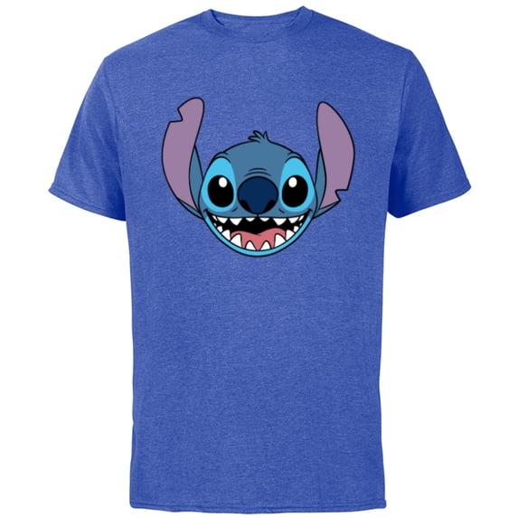 Disney Lilo & Stitch Experiment 626 Smiling Big Face Costume - Short Sleeve Cotton T-Shirt for Adults - Customized-Royal Heather