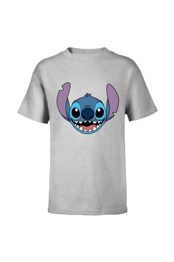 Lilo & Stitch Experiment 626 Smiling Big Face Costume - Short Sleeve T-Shirt for Kids - Customized-Athletic Heather