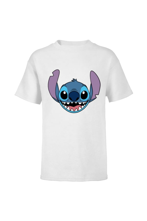 Lilo & Stitch Experiment 626 Smiling Big Face Costume - Short Sleeve T-Shirt for Kids - Customized-White