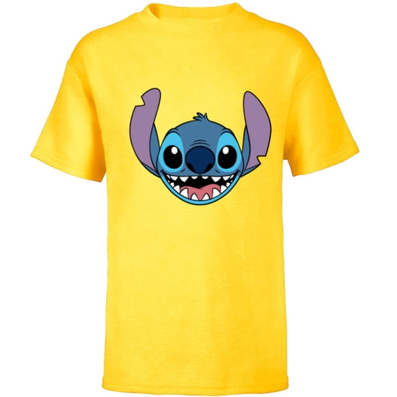 Disney Lilo & Stitch Experiment 626 Smiling Big Face Costume - Short Sleeve T-Shirt for Kids - Customized-Yellow