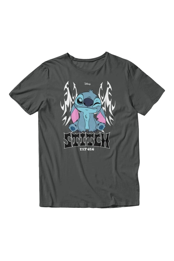 Lilo & Stitch Experiment 626 Tribal Men's T Shirt (Charcoal, S-XXXL)