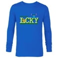 thumbnail image 1 of Disney Lilo & Stitch Feeling Lucky St Patrick’s Day - Long Sleeve T-Shirt for Men - Customized-Navy, 1 of 5