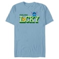 thumbnail image 1 of Disney Lilo & Stitch Feeling Lucky St Patrick’s Day - Short Sleeve Blended T-Shirt for Adults - Customized-Ocean Blue, 1 of 5
