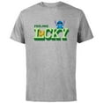 thumbnail image 1 of Disney Lilo & Stitch Feeling Lucky St Patrick’s Day - Short Sleeve Cotton T-Shirt for Adults - Customized-Athletic Heather, 1 of 5