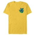 thumbnail image 1 of Disney Lilo & Stitch Four-Leaf Clover St Patrick’s Day - Short Sleeve Blended T-Shirt for Adults - Customized-Yellow, 1 of 5