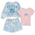 thumbnail image 1 of Disney Lilo & Stitch French Terry Drop Shoulder Pullover Sweatshirt, T-Shirt and Shorts 3 Piece Outfit Set Tie Dye Toddler to Big Kid, 1 of 5