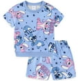 thumbnail image 1 of Disney Lilo & Stitch French Terry Shirt and Shorts (Girls), 2 Piece Set, Sizes 4-12, 1 of 7