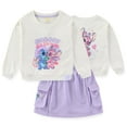 thumbnail image 1 of Disney Lilo & Stitch French Terry Sweatshirt and Skort Skirt Set (Girls), 2 Piece Set, Sizes 5-12, 1 of 9