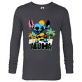 thumbnail image 1 of Disney Lilo & Stitch Galactic Grunge Aloha Stitch - Long Sleeve T-Shirt for Men - Customized-Charcoal Heather, 1 of 5