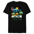 thumbnail image 1 of Disney Lilo & Stitch Galactic Grunge Aloha Stitch - Short Sleeve Blended T-Shirt for Adults - Customized-Black, 1 of 5