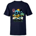 thumbnail image 1 of Disney Lilo & Stitch Galactic Grunge Aloha Stitch - Short Sleeve T-Shirt for Kids - Customized-Navy, 1 of 5