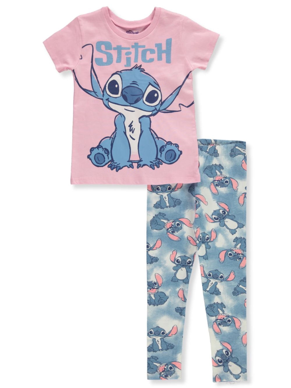 Disney Lilo & Stitch Girls' 2-Piece Pajama Set Outfit - pink, 4 (Little ...