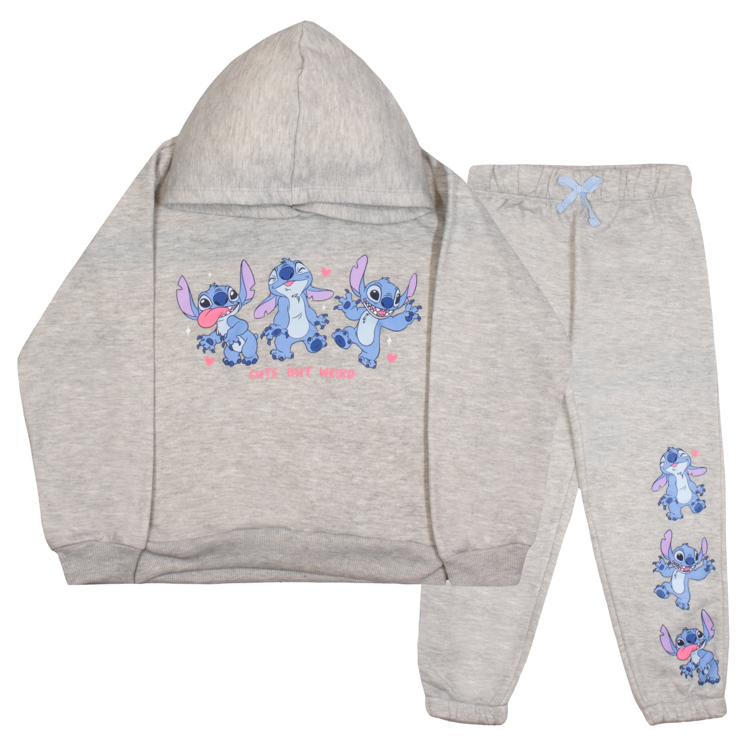 Nautinati Girls' 100% Cotton Disney Lilo & Stitch Print Jumpsuit with Ruffle Details