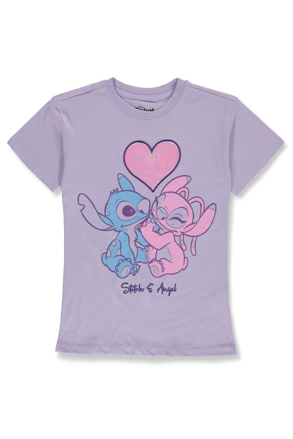 Disney Lilo & Stitch Girls' Angel T-Shirt Color: purple Size: 6 - 6x