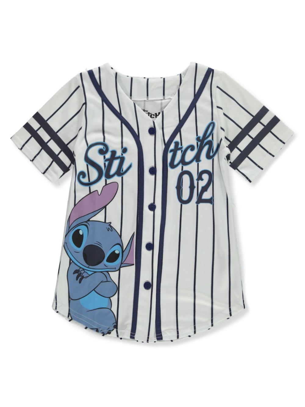 Disney Lilo & Stitch Girls' Baseball Jersey white, 7 8 (Big Girls