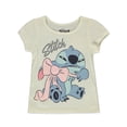 thumbnail image 1 of Disney Lilo & Stitch Girls' Bow T-Shirt Color: off white Size: 5, 1 of 3
