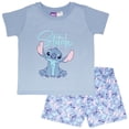 thumbnail image 1 of Disney Lilo & Stitch Girls Boxy Graphic T-Shirt and Short Set - Stitch Sitting - Lightweight Summer Outfit for Kids (Sizes 4-6X), 1 of 7