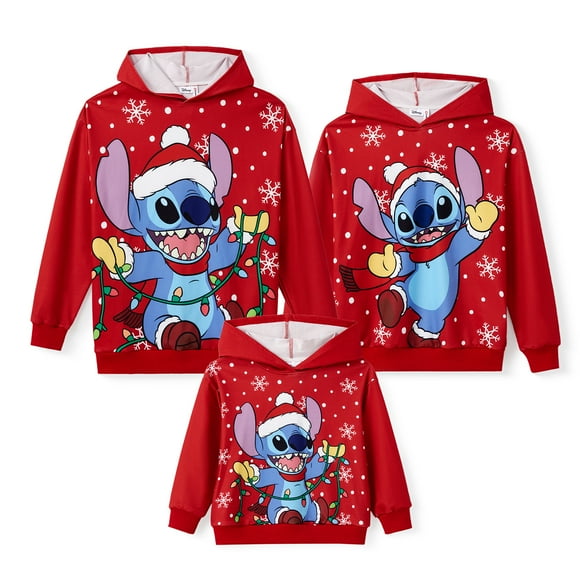 Lilo & Stitch Girls Boys Graphic Hoodie Sweatshirts Family Christmas Matching Sets Pullover Ugly Sweatshirts