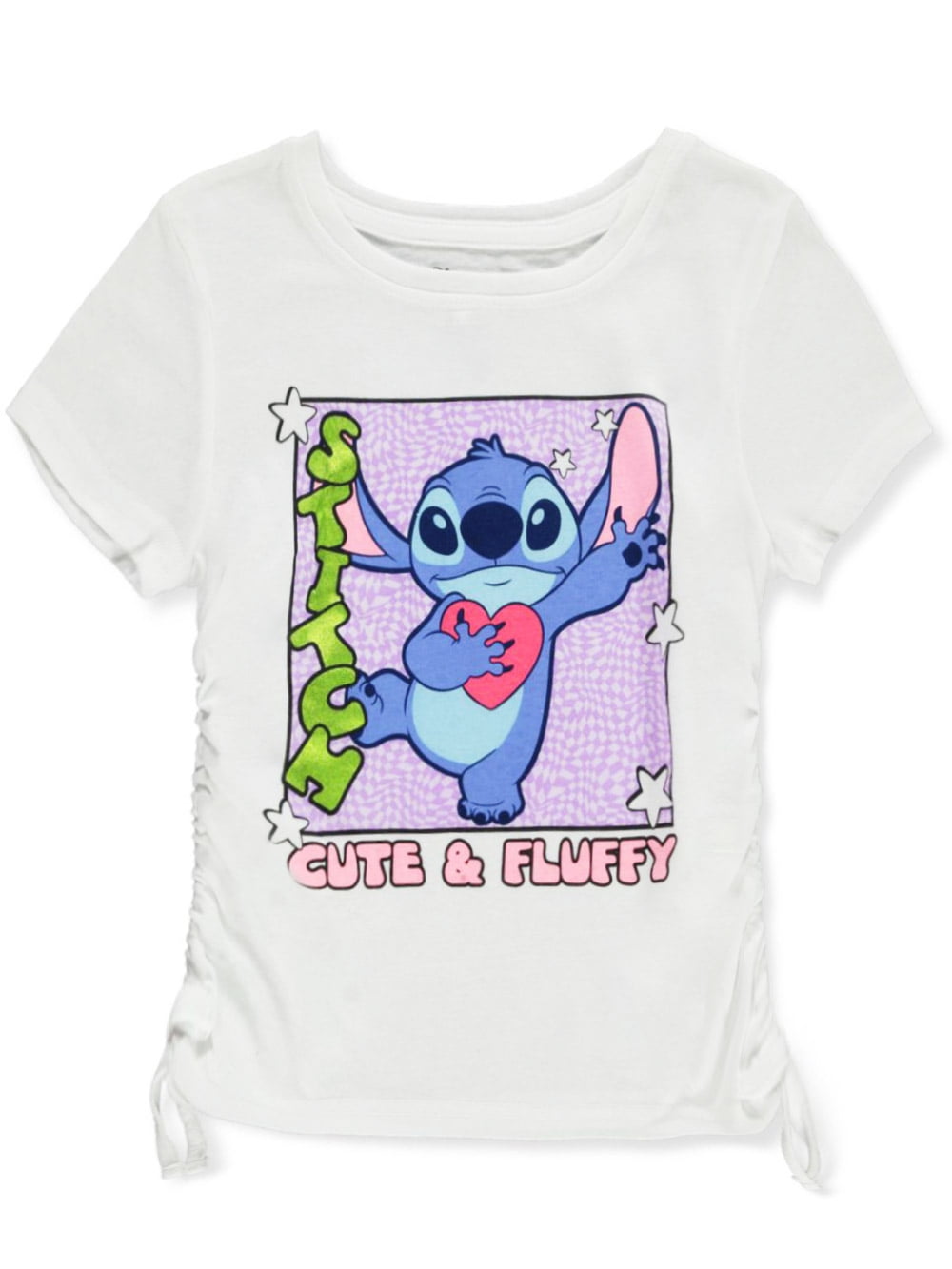 Disney Lilo & Stitch Girls\' Cute T-Shirt - white, 10 - 12 (Big Girls)