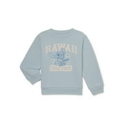 Disney Lilo & Stitch Girls Graphic Crewneck Fleece Sweatshirt, Size 4-16