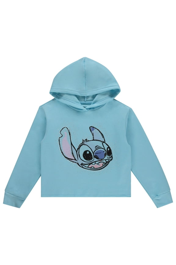 Lilo & Stitch Girls Hoodie - Stitch Skimmer Pull Over Hoodie- Little and Big Girl Sizes 4-16