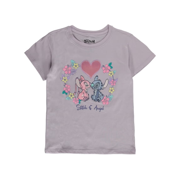Disney Lilo & Stitch Girls' Love Angel T-Shirt Color: purple Size: 14 - 16