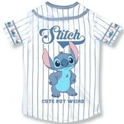 Disney Lilo & Stitch Girls' Mesh Baseball Jersey, Stitch Graphic Button-Down Shirt, Sizes 4-16