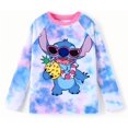 thumbnail image 1 of Disney Stitch Girls/Boys UPF 50+ Rash Guard Swimsuit Quick Dry Surf Swim Shirts Long Sleeve Graphic Swim Top Kids 2–9Y, 1 of 8