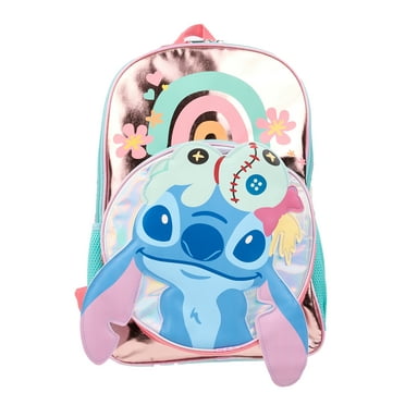 Disney Lilo & Stitch Girls' 17" Iridescent Rainbow Scrump Backpack, Mint Green
