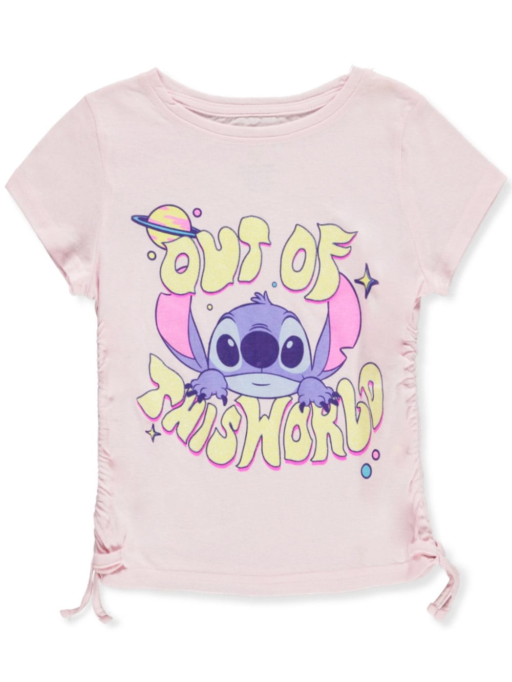 Disney Lilo & 14 Girls) - (Big 16 T-Shirt Girls\' World Stitch - blush