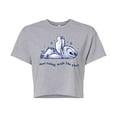 thumbnail image 1 of Disney - Lilo & Stitch - Go With The Flow - Juniors Cropped Cotton Blend T-Shirt, 1 of 5