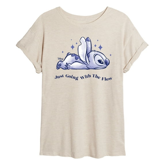 Disney - Lilo & Stitch - Go With The Flow - Juniors Ideal Flowy Muscle T-Shirt
