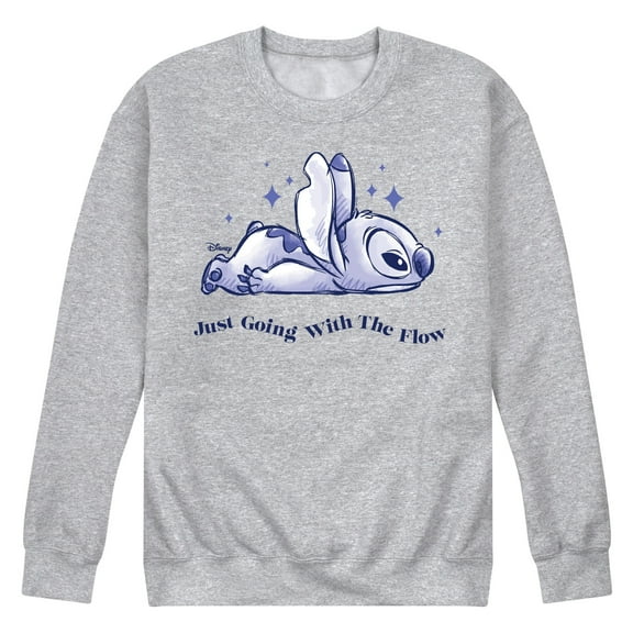 Disney - Lilo & Stitch - Go With The Flow - Men's Crew Neck Fleece Pullover