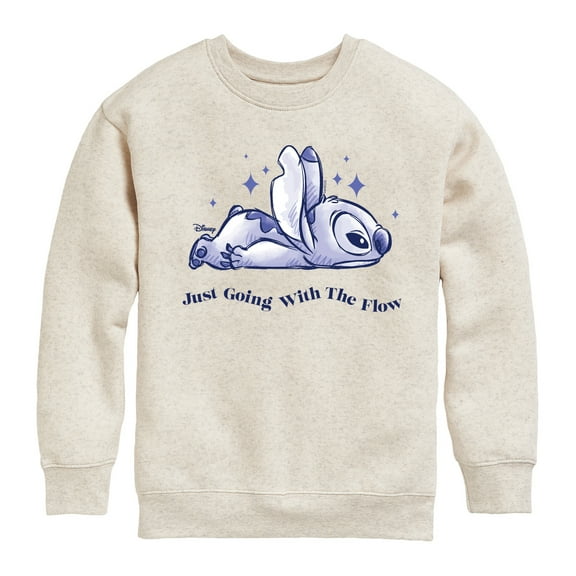 Disney - Lilo & Stitch - Go With The Flow - Toddler & Youth Crewneck Fleece Sweatshirt