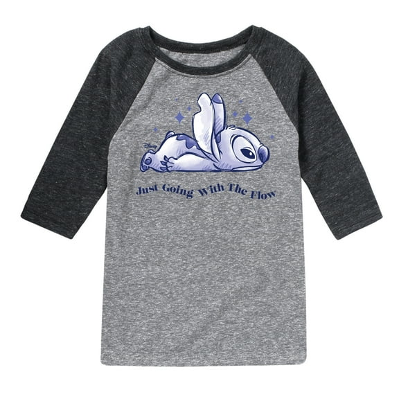 Disney - Lilo & Stitch - Go With The Flow - Toddler & Youth Raglan Graphic T-Shirt