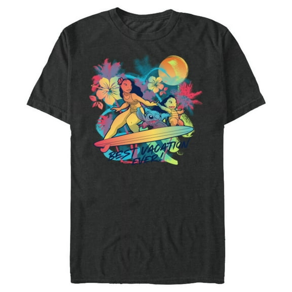 Disney Lilo & Stitch Group Family Trip Best Vacation Ever - Short Sleeve Blended T-Shirt for Adults - Customized-Dark Heather