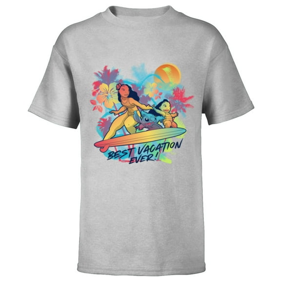 Disney Lilo & Stitch Group Family Trip Best Vacation Ever - Short Sleeve T-Shirt for Kids - Customized-Athletic Heather