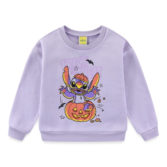 Disney Lilo & Stitch Halloween Crewneck Pullover Sweatshirt (Girls), Sizes 4-12