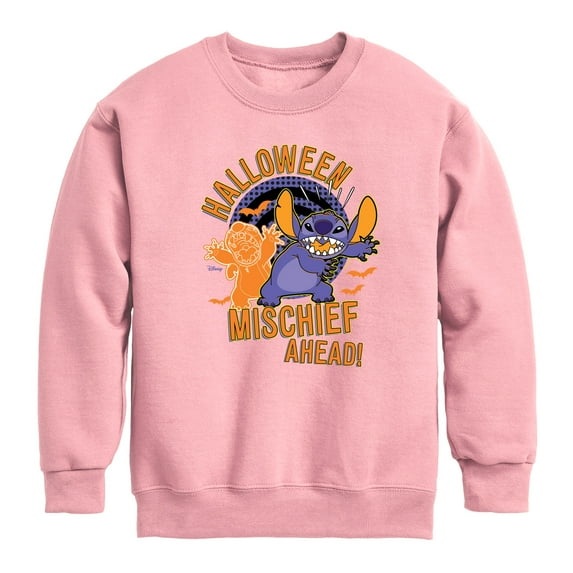 Disney - Lilo & Stitch - Halloween Mischief Ahead - Toddler & Youth Crewneck Fleece Sweatshirt