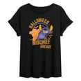 thumbnail image 1 of Disney - Lilo & Stitch - Halloween Mischief Ahead - Women's Oversized T-Shirt, 1 of 5