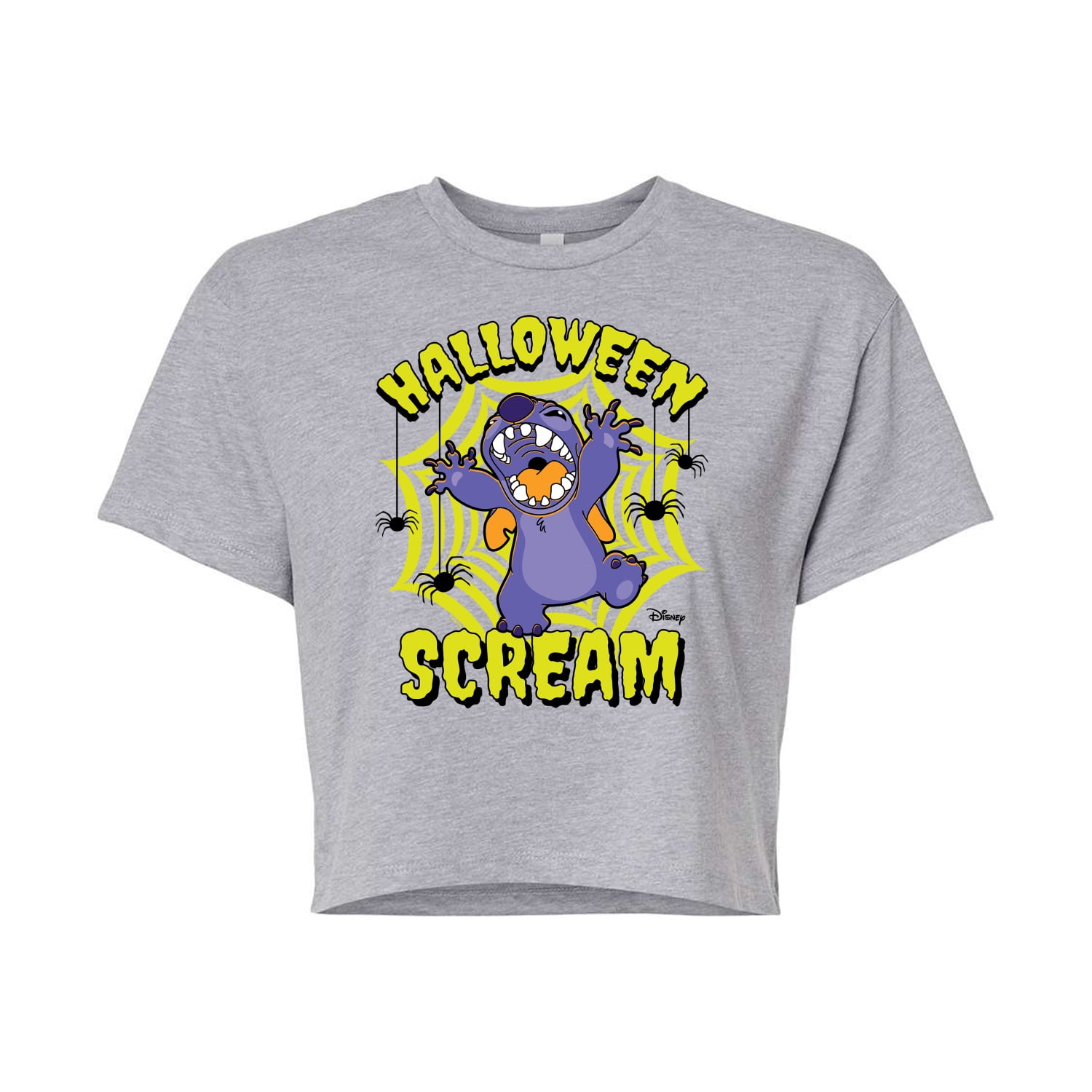Disney Lilo & Stitch Halloween Scream Spiders Juniors Cropped